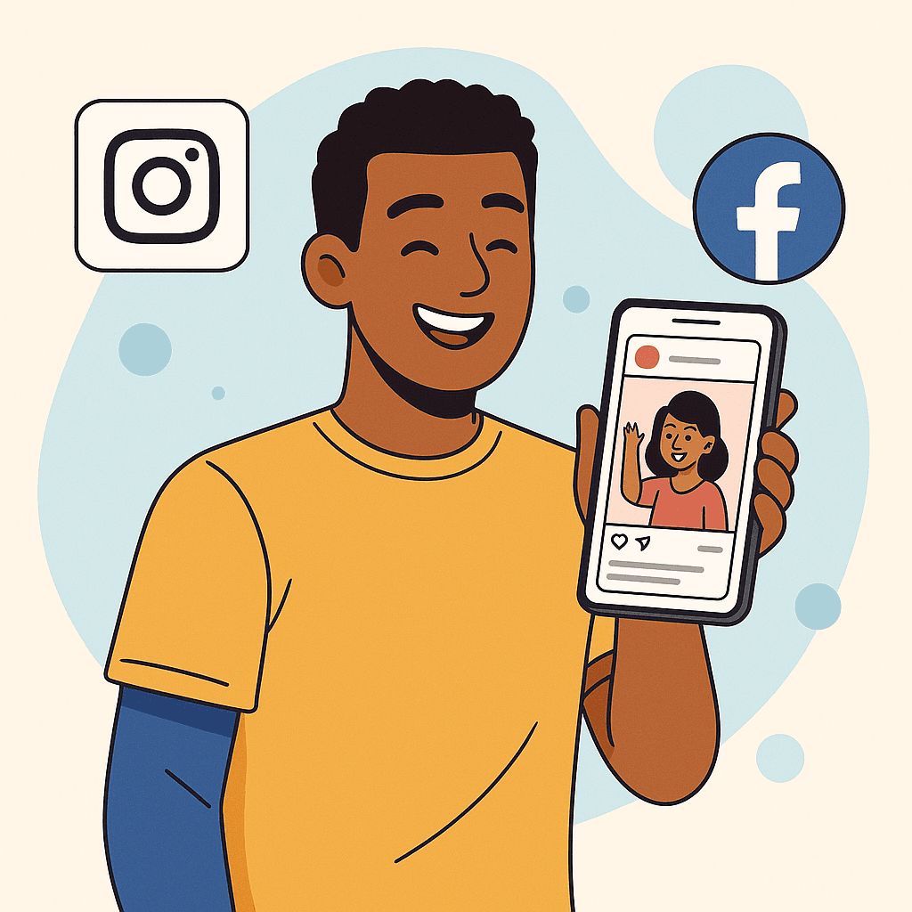 auto-syncs your site from Instagram and Facebook